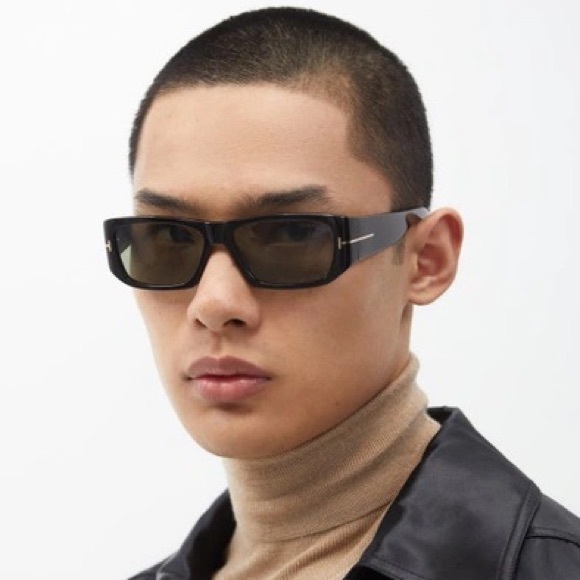 NEW TOM FORD UNISEX SUNGLASSES BLACK YELLOW SQUARE EYEWEAR TOM FORD - Picture 9 of 12